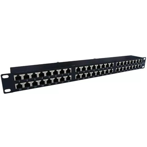 CAT6A Network 48-Port Patch Panel, 1U, 19 | Shielded
